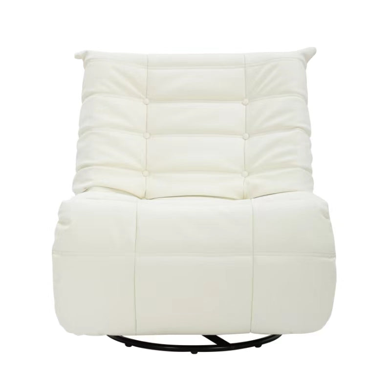 Melysen Swivel Glider Power Recliner Chair Leisure Style Living Rocking chair Color White