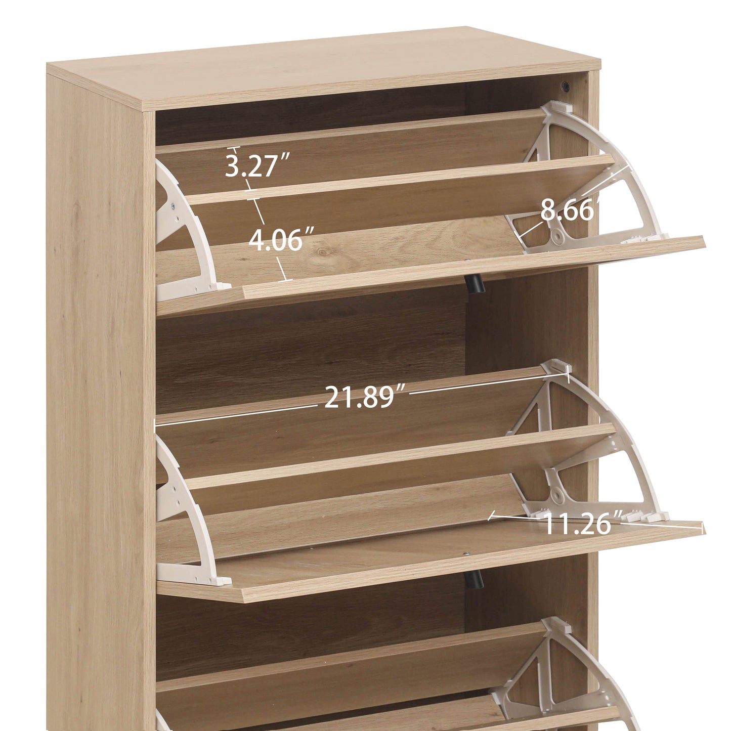 Melysen 3 Door Shoe Rack, Freestanding Modern Shoe Storage Cabinet, for Entryway