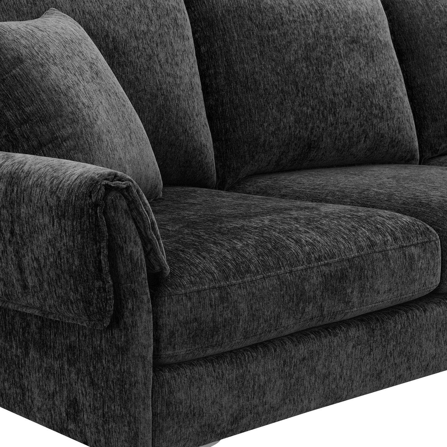 Melysen 84 "Modern Chenille L-Shaped Sofa with Reversible Lounge,Convertible Sectional Couch Set,4 Seat Indoor Furniture with Reversible Chaise,Fit for Living Room, Apartment(2 Pillows)