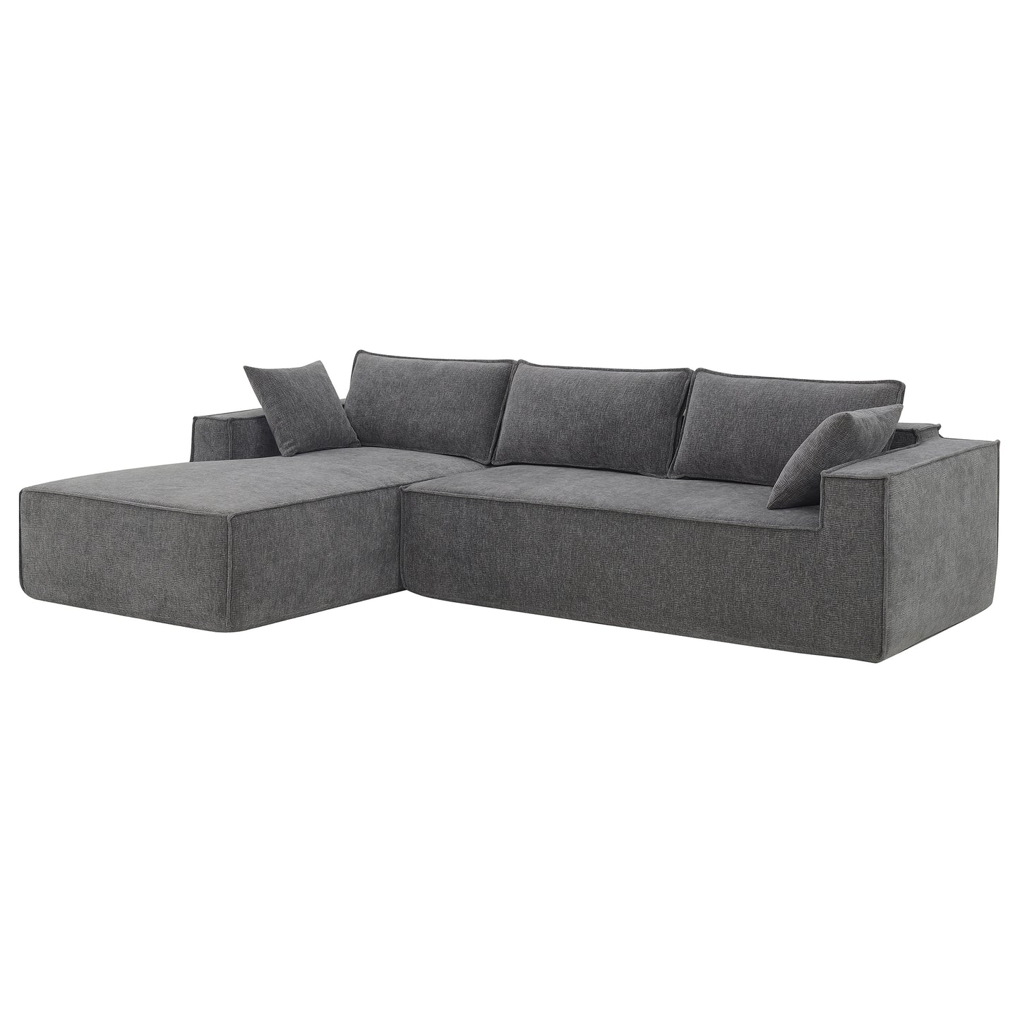 Melysen  111.5*72" Minimalist Style Modular Sectional Sofa,Wrinkle-resistant Chenille Couch Set,L-Shaped Compressed Sofa for Living Room,2 PIC Free Combination,No Assembly Require,3 Colors