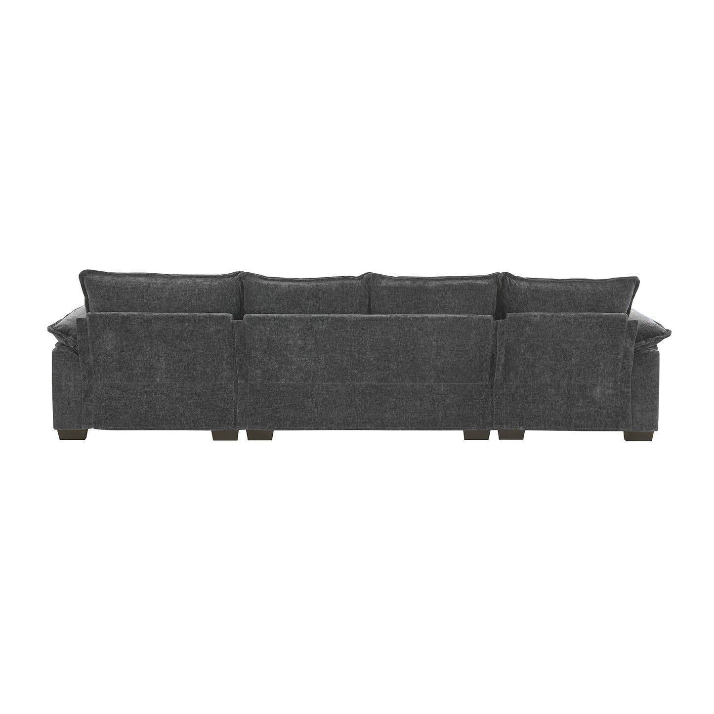 Melysen 118*55" Modern L-shaped Chenille Cloud Sofa with Double Seat Cushions,5-seat Upholstered Indoor Furniture,Sleeper Sofa Couch with Chaise Lounge for Living Room,Apartment