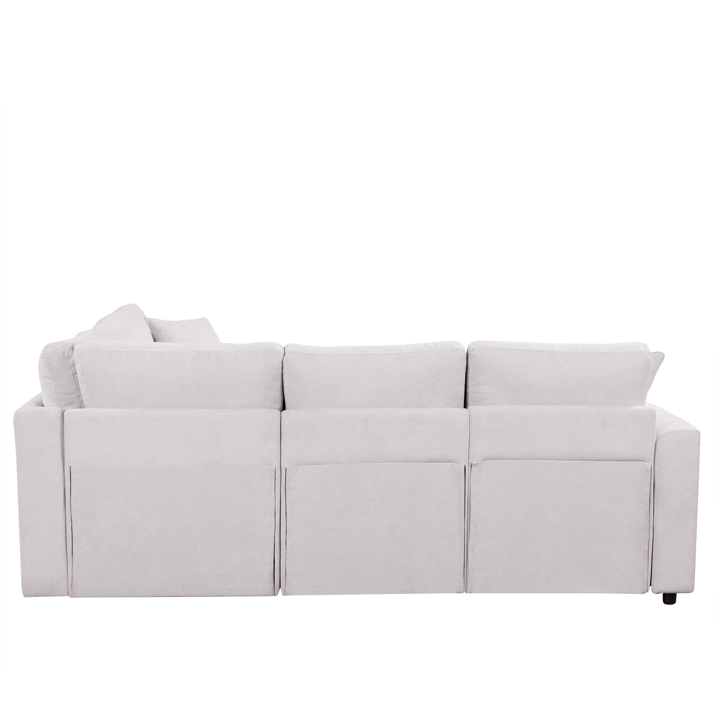 Melysen 4-Seat L-shaped Modular Sofa with Thick Backrest and Seat Cushions£¬Suitable for Living Rooms£¬Offices