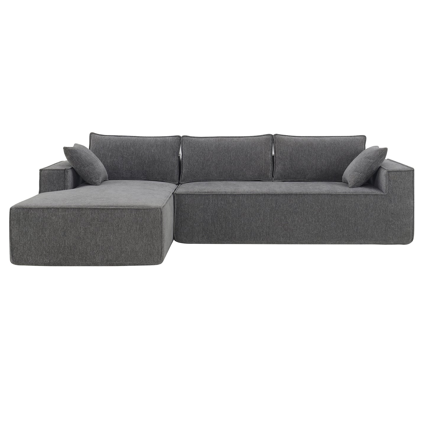 Melysen  111.5*72" Minimalist Style Modular Sectional Sofa,Wrinkle-resistant Chenille Couch Set,L-Shaped Compressed Sofa for Living Room,2 PIC Free Combination,No Assembly Require,3 Colors