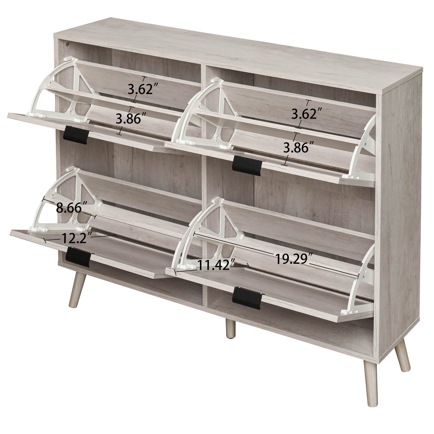 Melysen 4 Door Shoe Rack