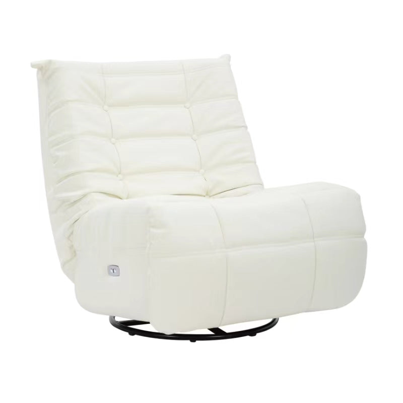 Melysen Swivel Glider Power Recliner Chair Leisure Style Living Rocking chair Color White